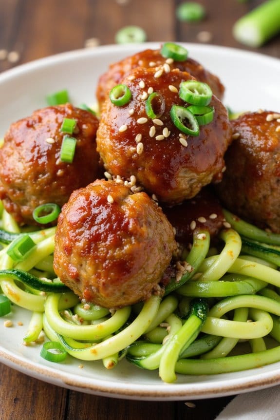 savory asian pork meatballs