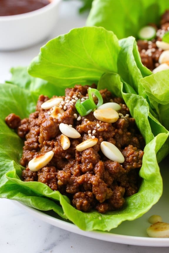 savory asian pork wraps