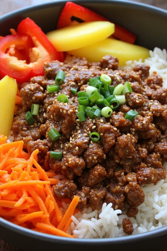 savory asian style ground pork