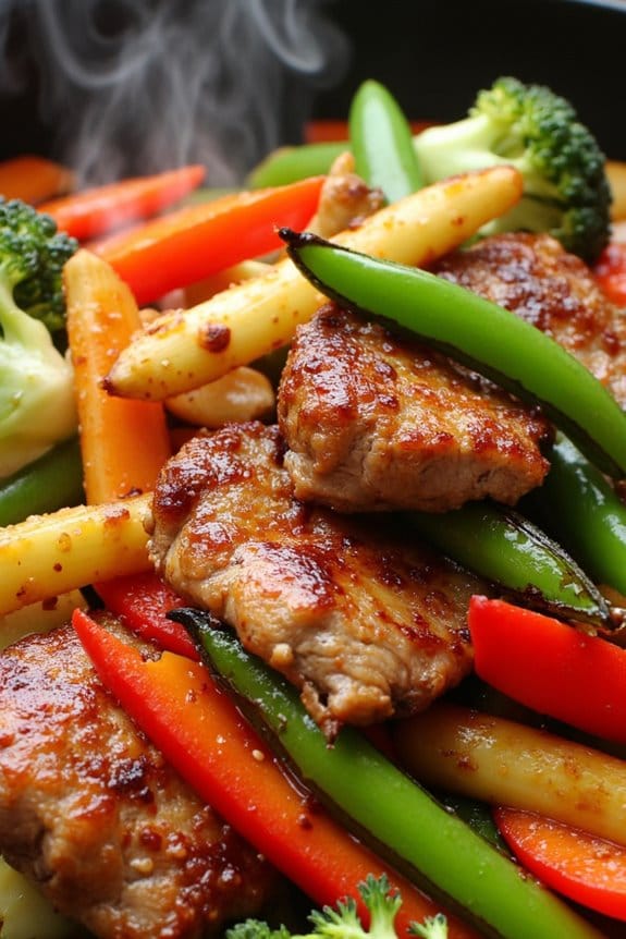 savory ginger garlic stir fry