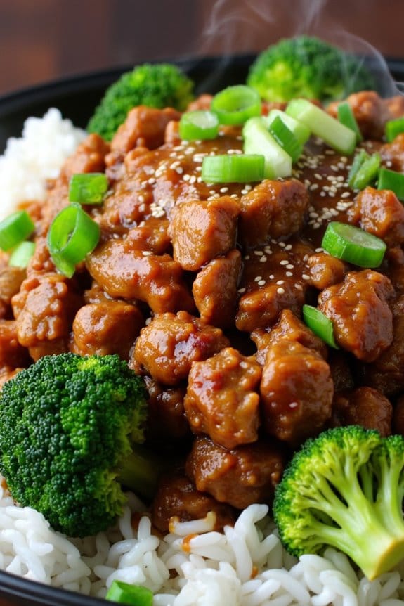 savory ground pork stir fry