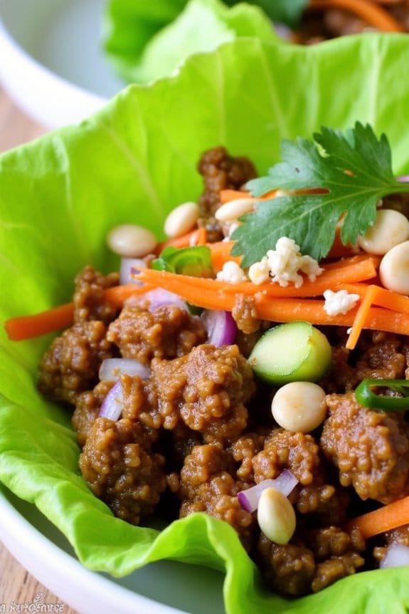 savory ground pork wraps