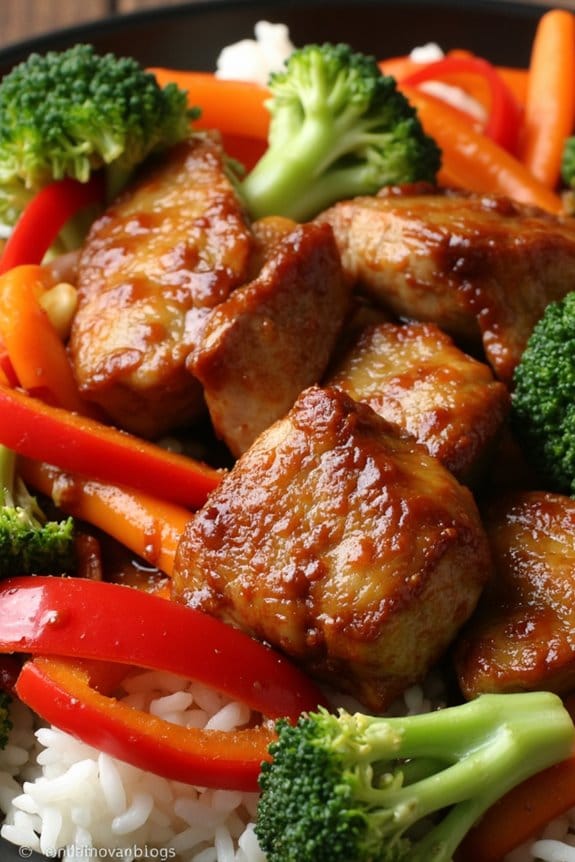 savory honey soy pork stir fry