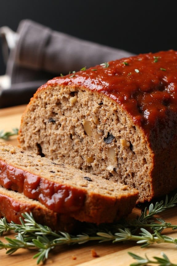 savory mushroom onion meatloaf