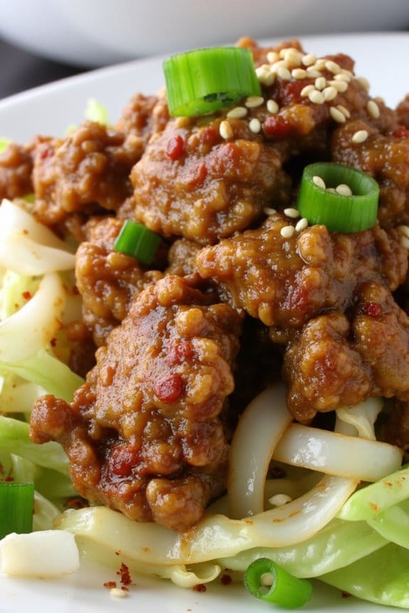 savory pork and cabbage stir fry