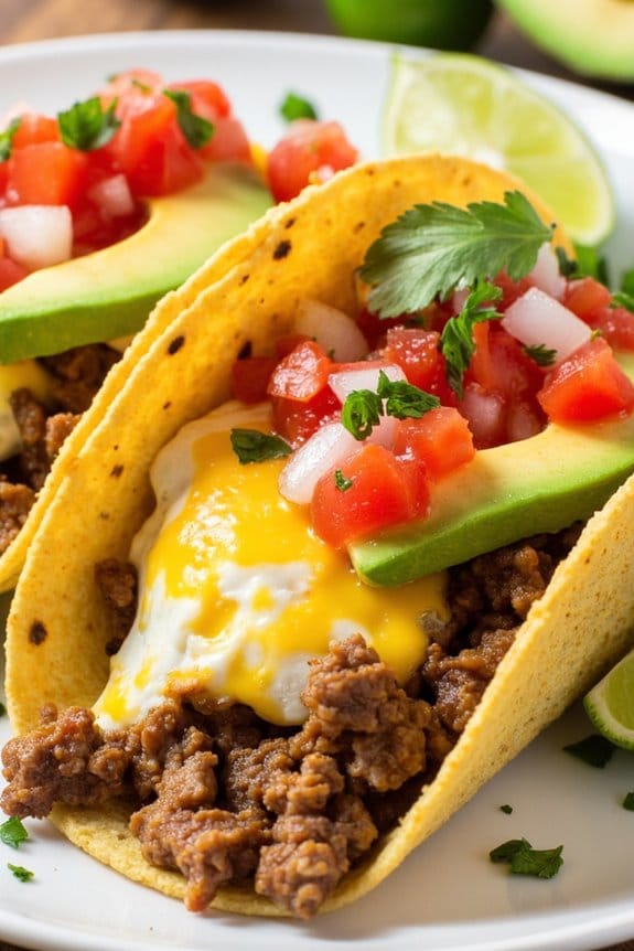 savory pork and egg tacos