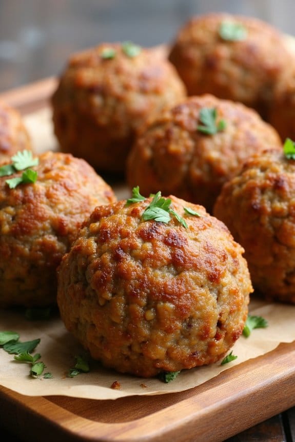 savory pork and rice meatballs
