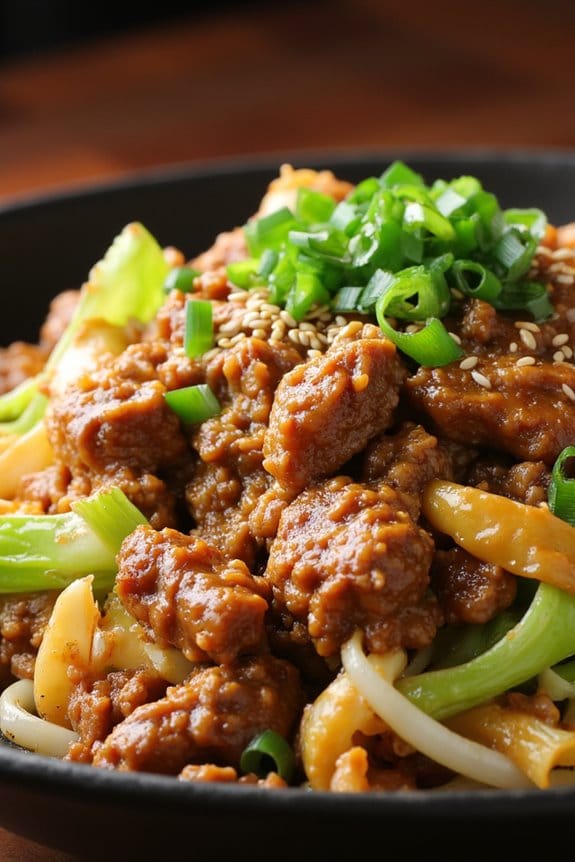 savory pork cabbage stir fry