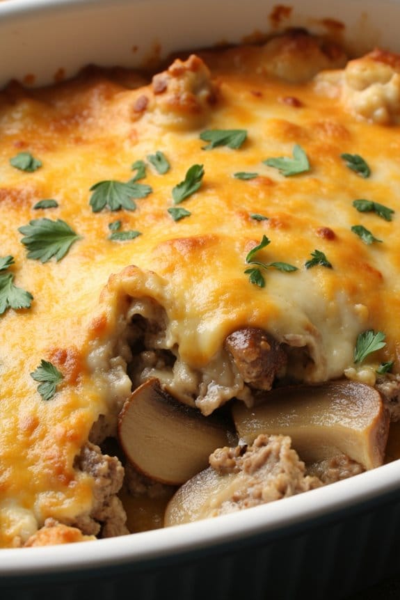 savory pork mushroom casserole