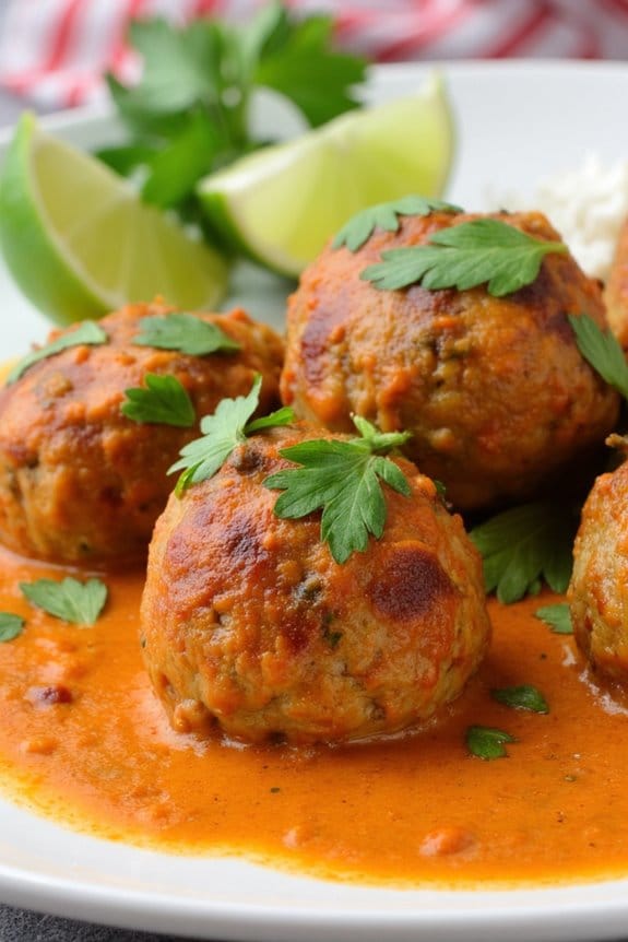 savory thai pork meatballs