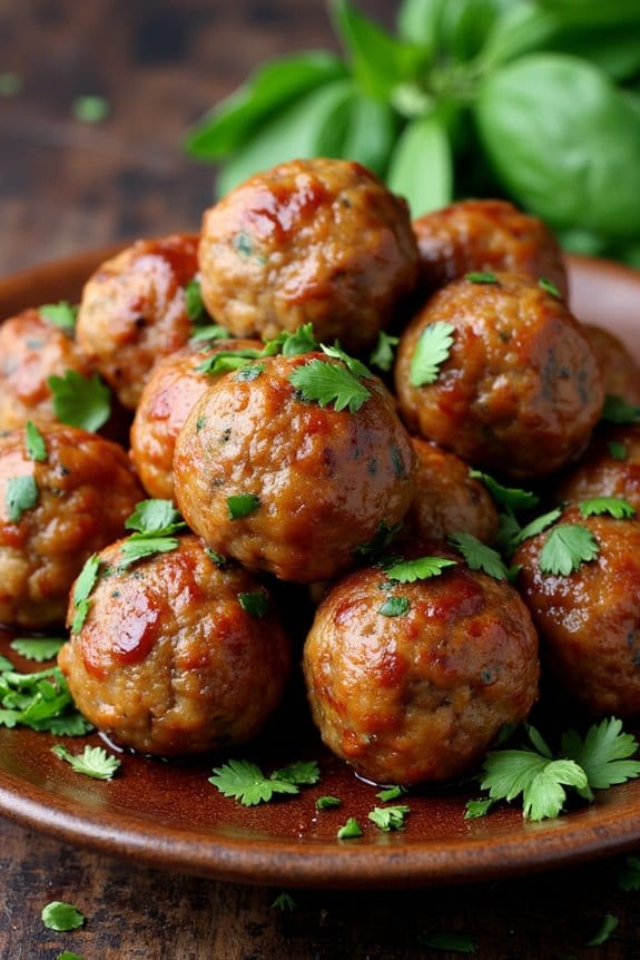 savory thai pork meatballs