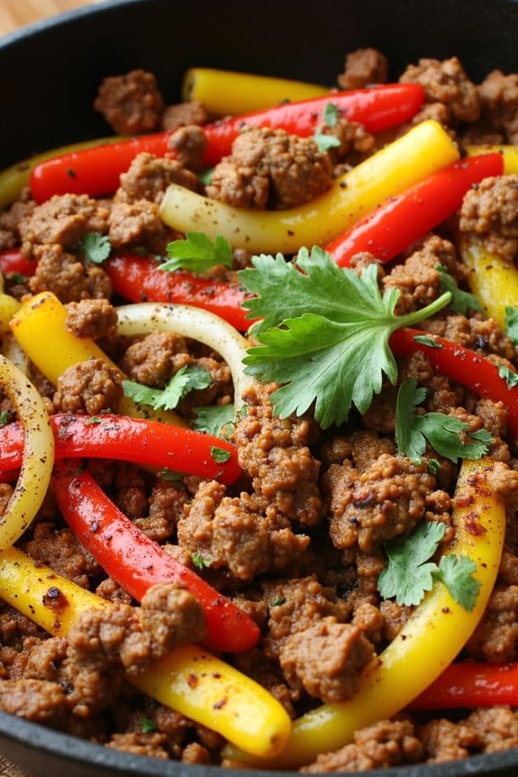 smoky pork fajita skillet