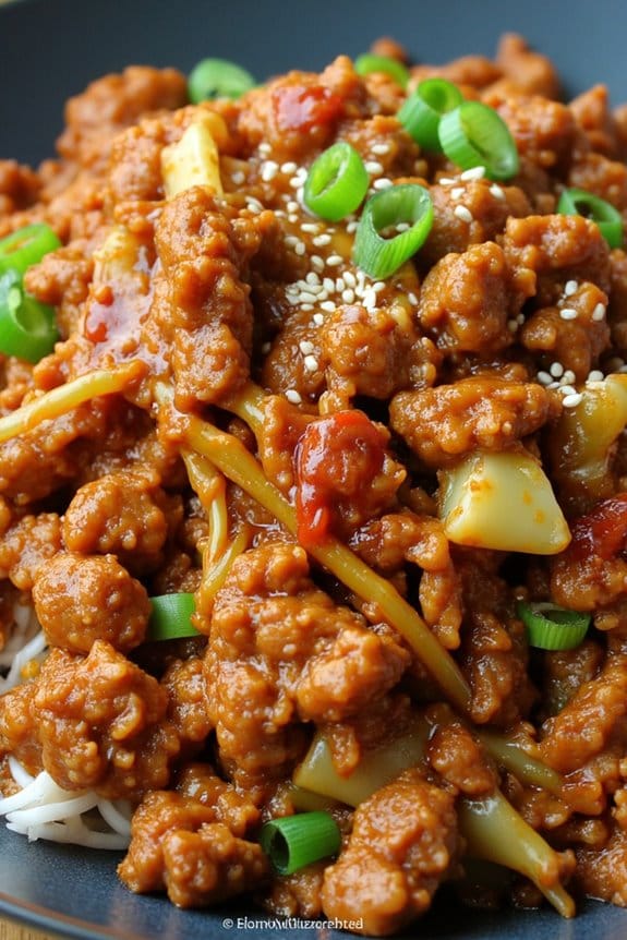 spicy pork cabbage stir fry