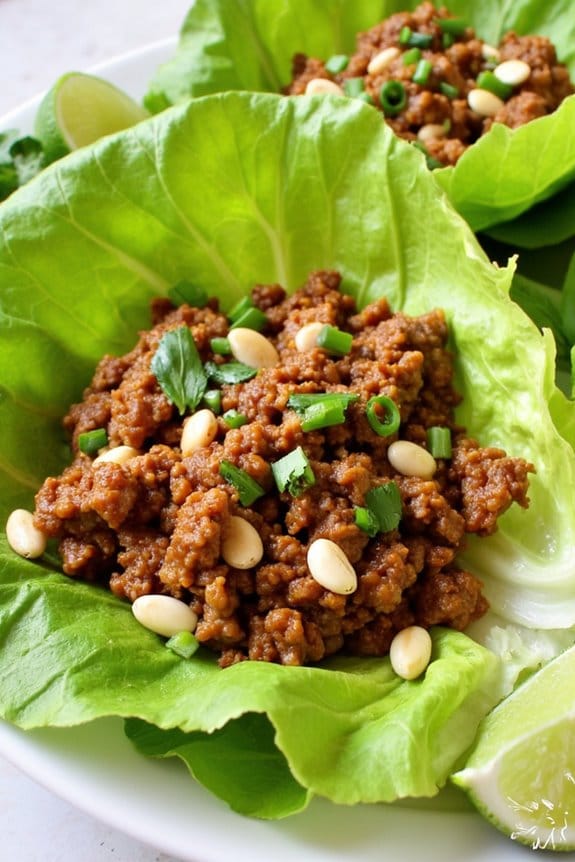 spicy pork lettuce wraps