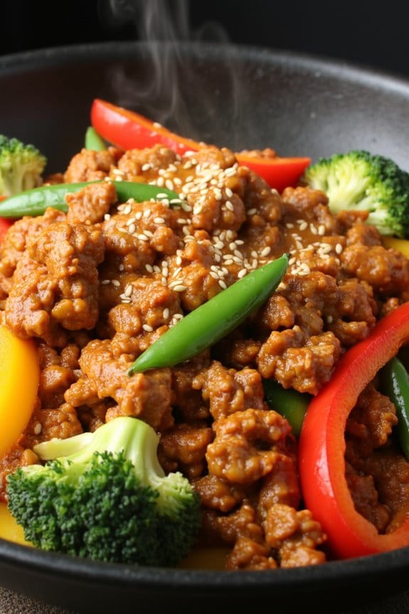 spicy pork vegetable stir fry