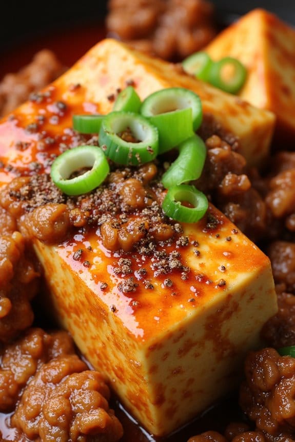 spicy sichuan tofu pork dish