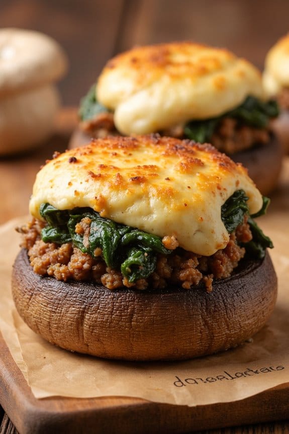 stuffed mushrooms with pork