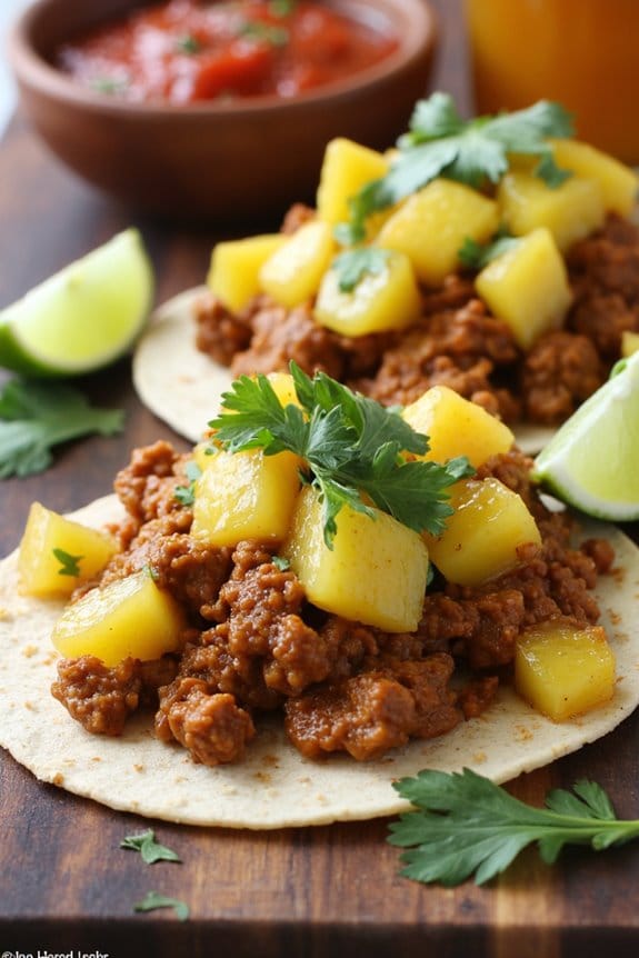 sweet and savory tacos