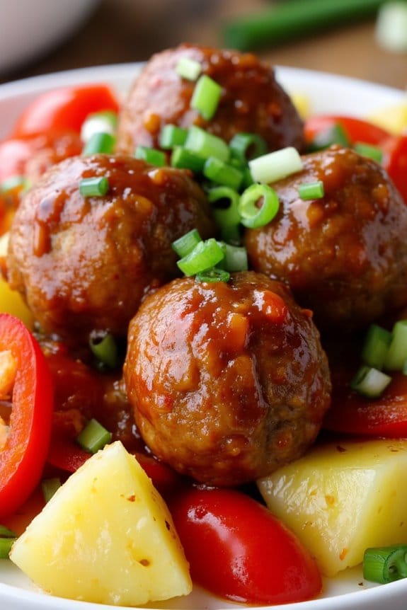sweet and sour meatballs