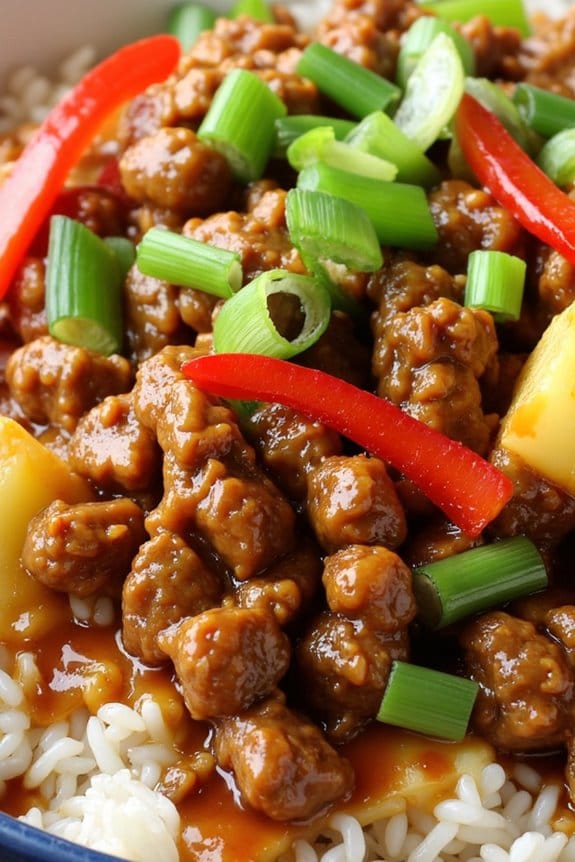 sweet and sour pork bowl