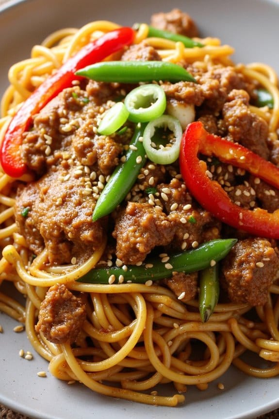 sweet and spicy lo mein