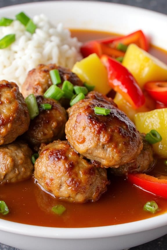 tangy sweet and sour meatballs