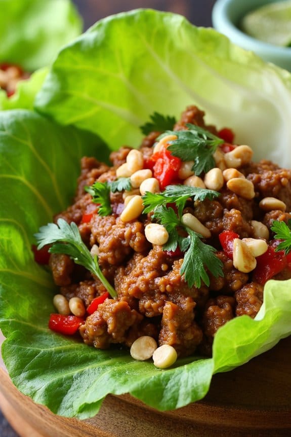thai pork lettuce wraps delight