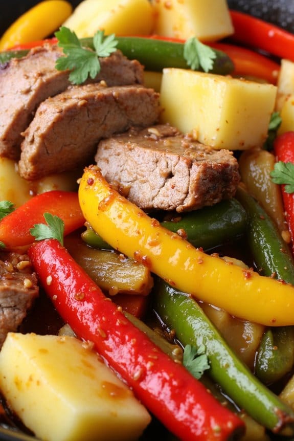 tropical pork stir fry