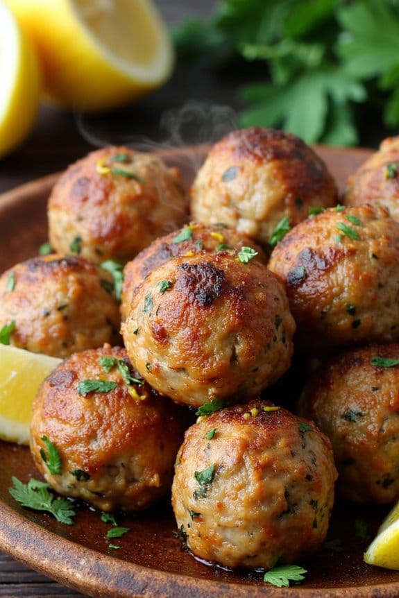 zesty mediterranean pork meatballs