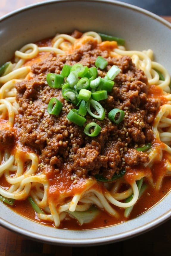 zesty pork noodle bowl