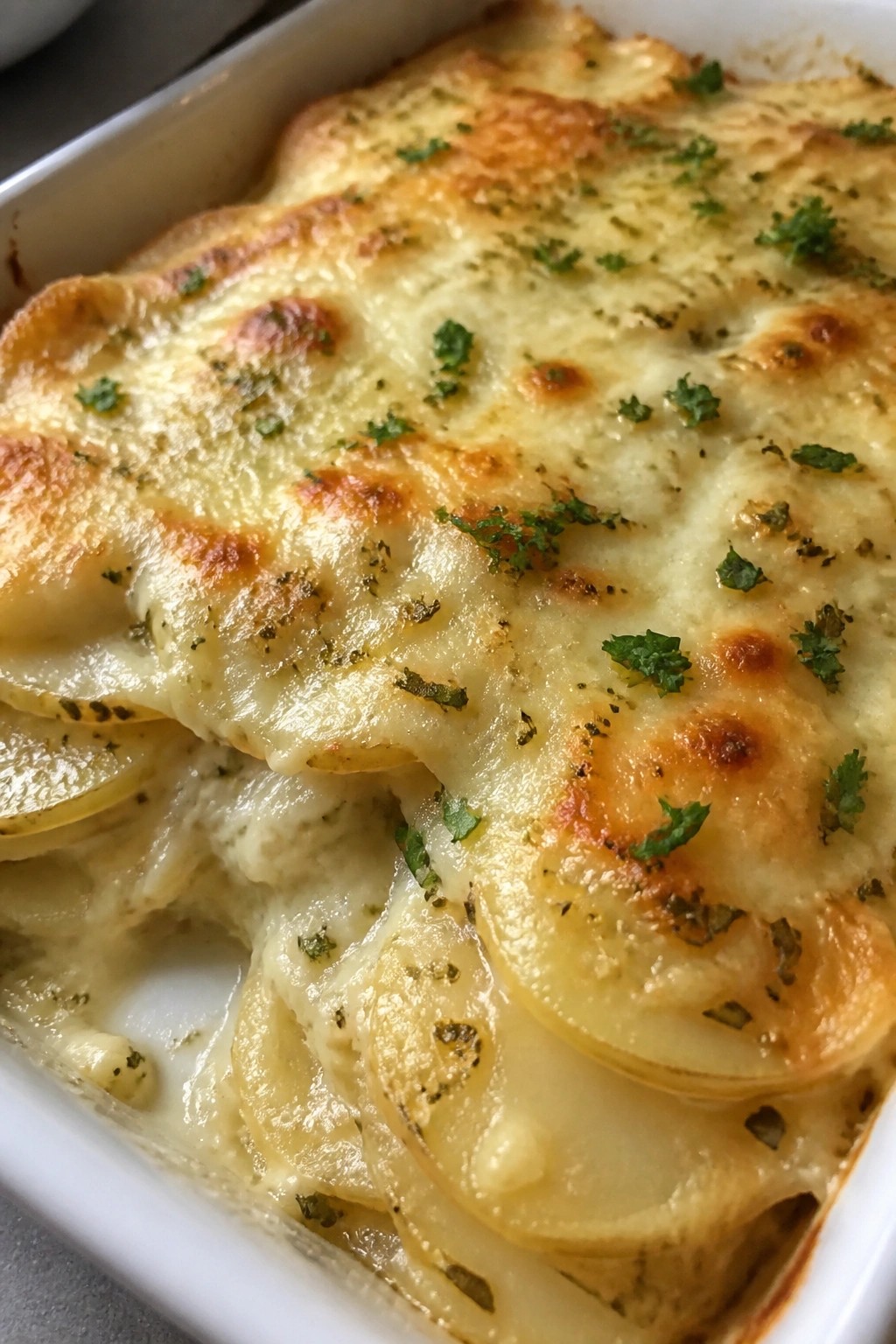 Italian Herb Four-Cheese Potato Casserole