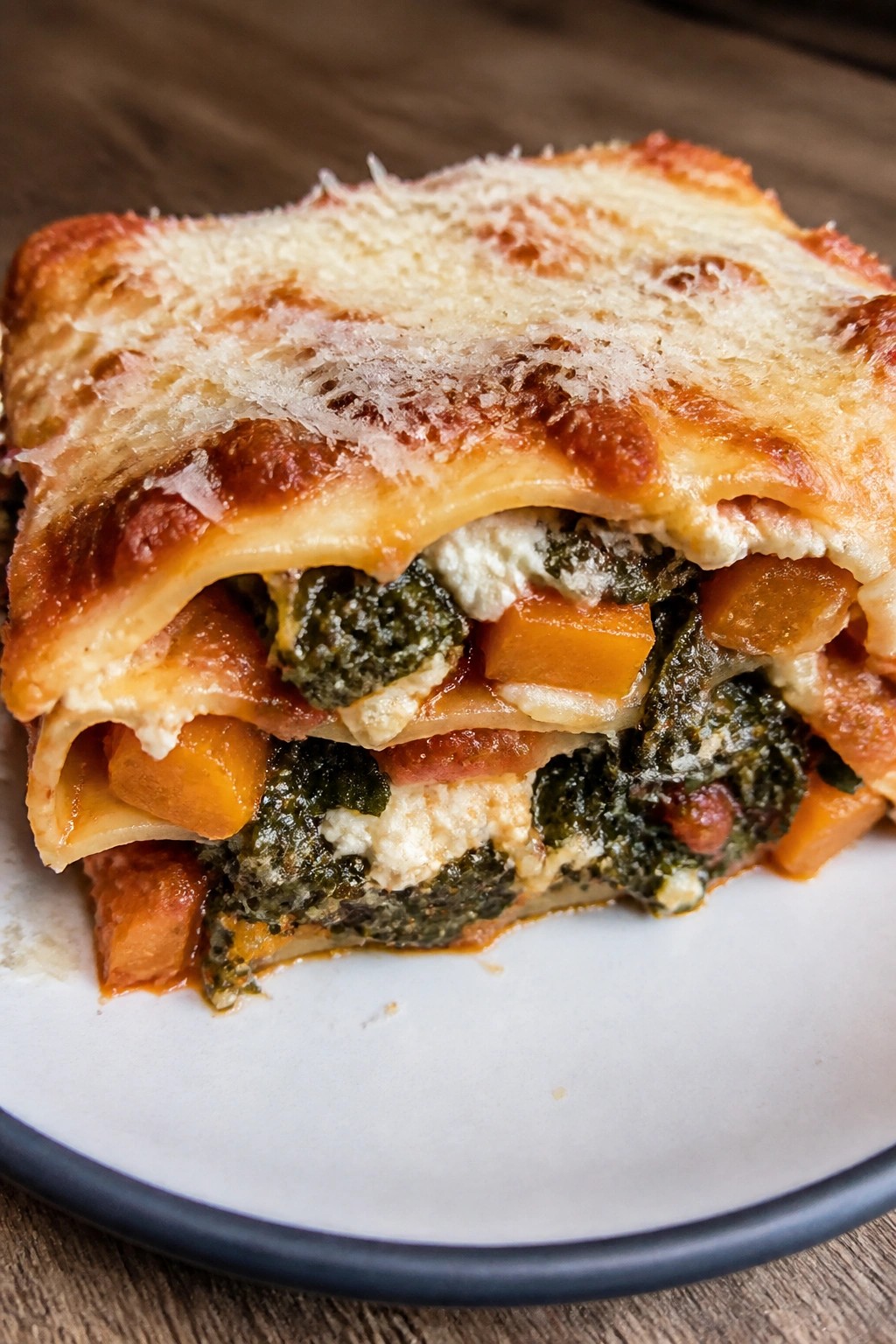 Butternut Squash and Kale Lasagna with Ricotta
