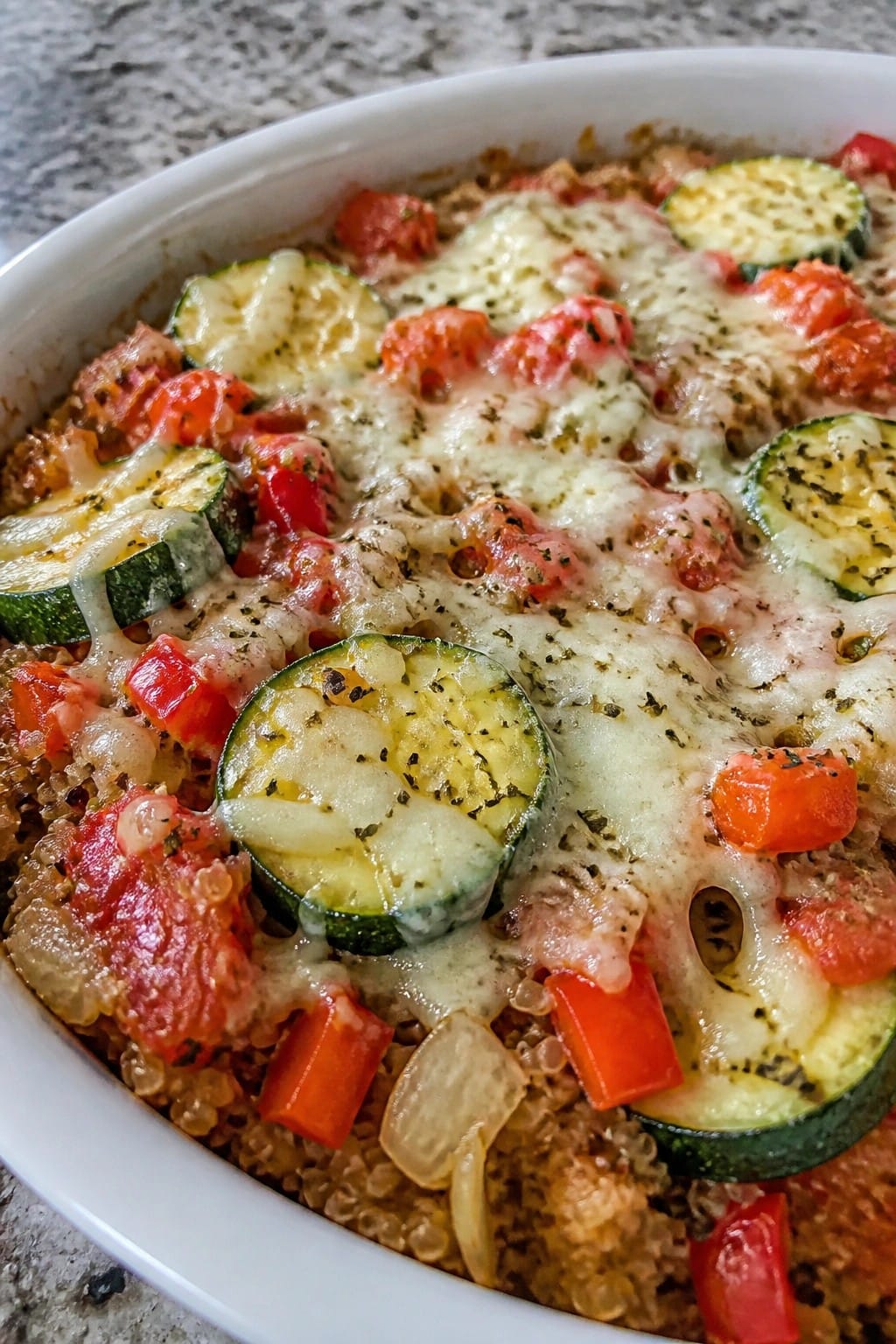 Garden Vegetable Quinoa Zucchini Casserole