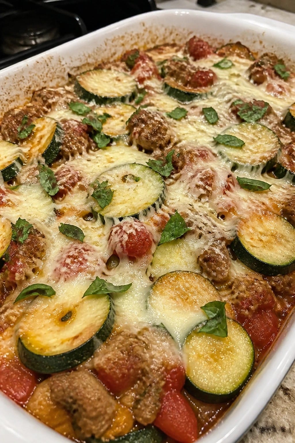 Italian Sausage Tomato Zucchini Casserole