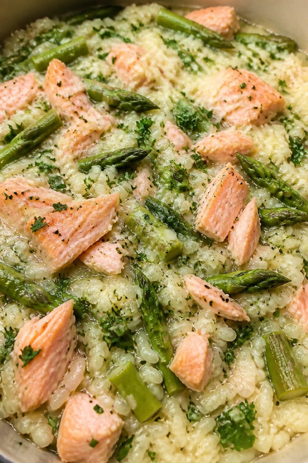 Herbed Salmon and Asparagus Rice Casserole