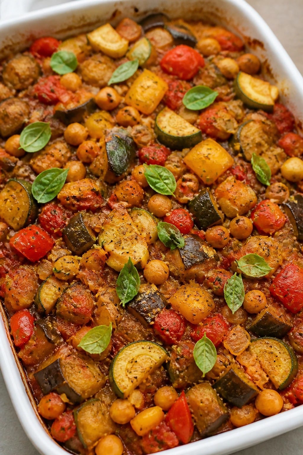 Ratatouille-Style Chickpea Casserole