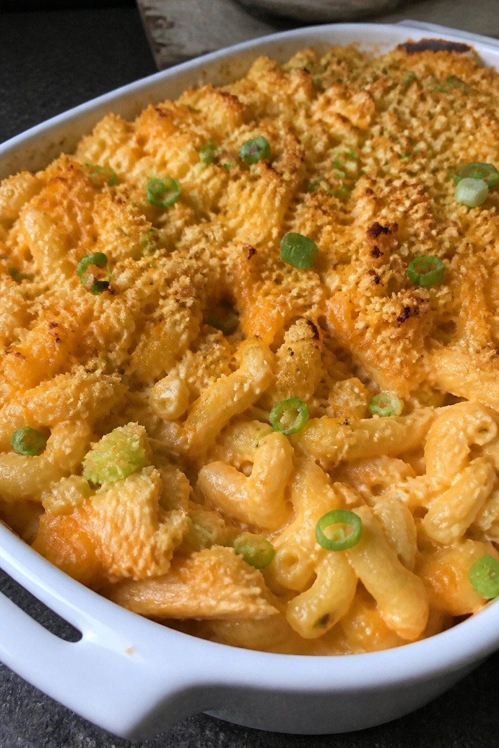 Buffalo Chicken Macaroni Casserole