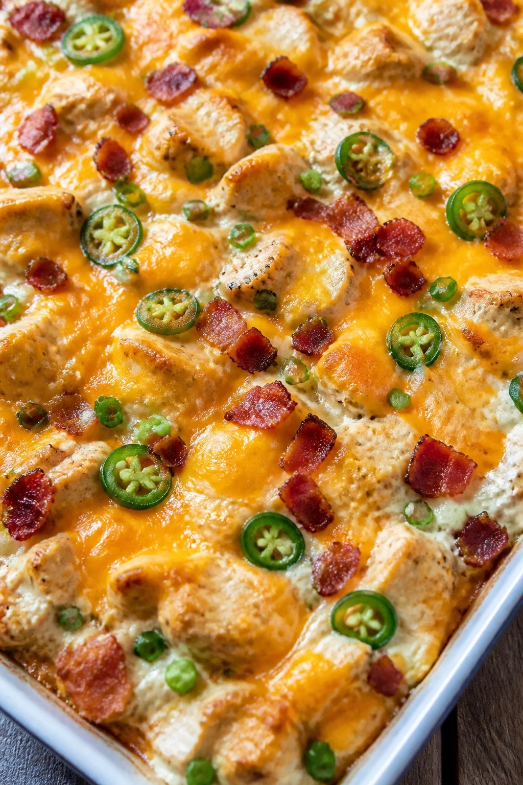 Jalapeño Popper Chicken Casserole with Bacon