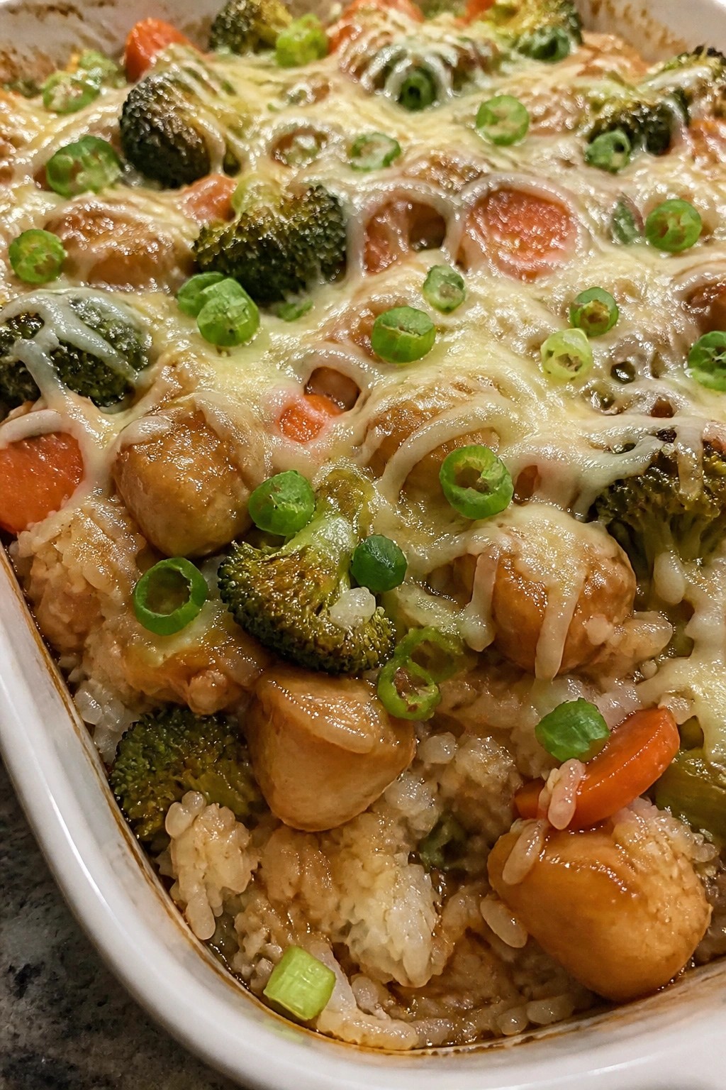 Teriyaki Chicken and Vegetable Rice Casserole