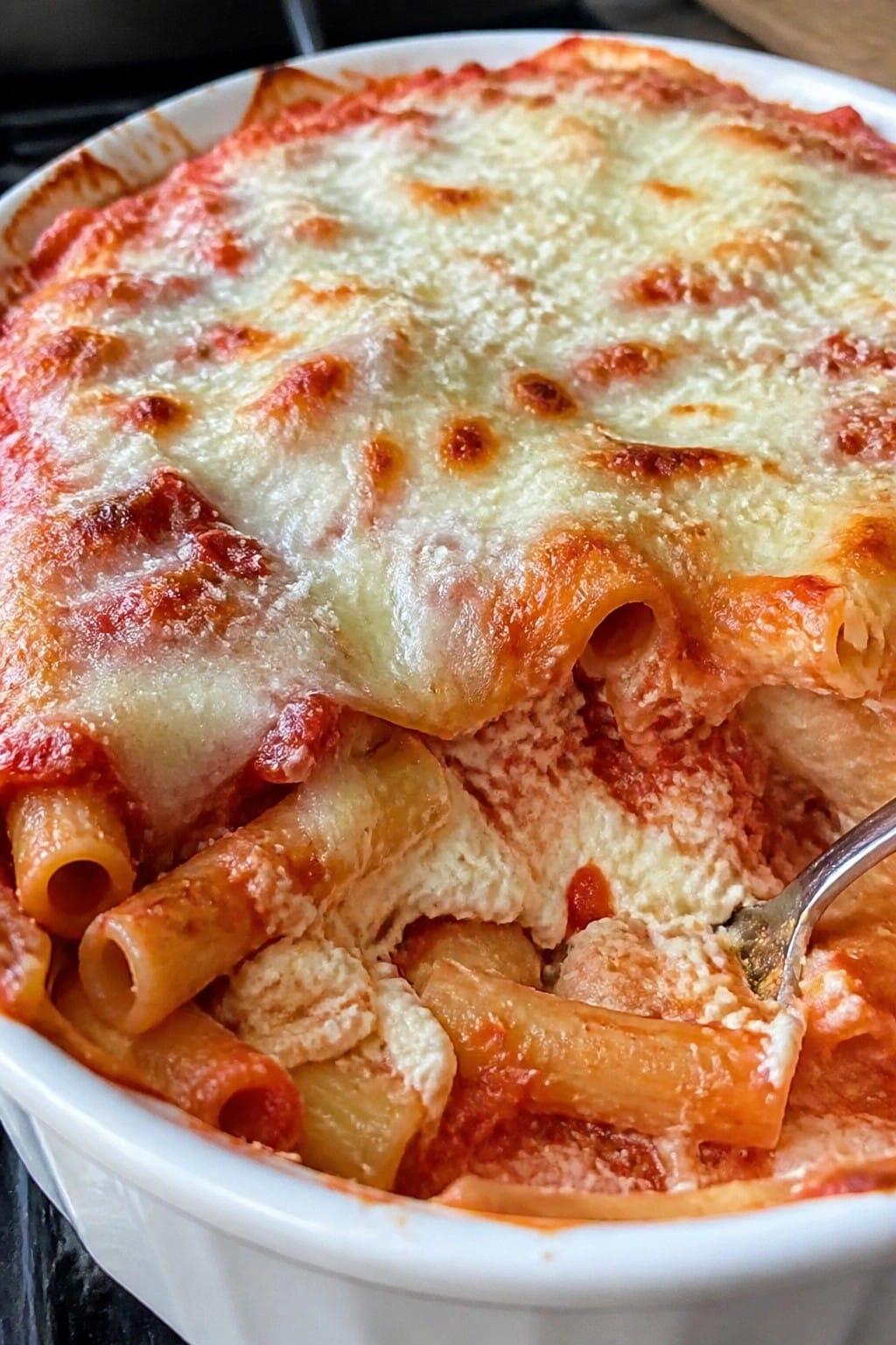 Four-Cheese Baked Ziti with Marinara