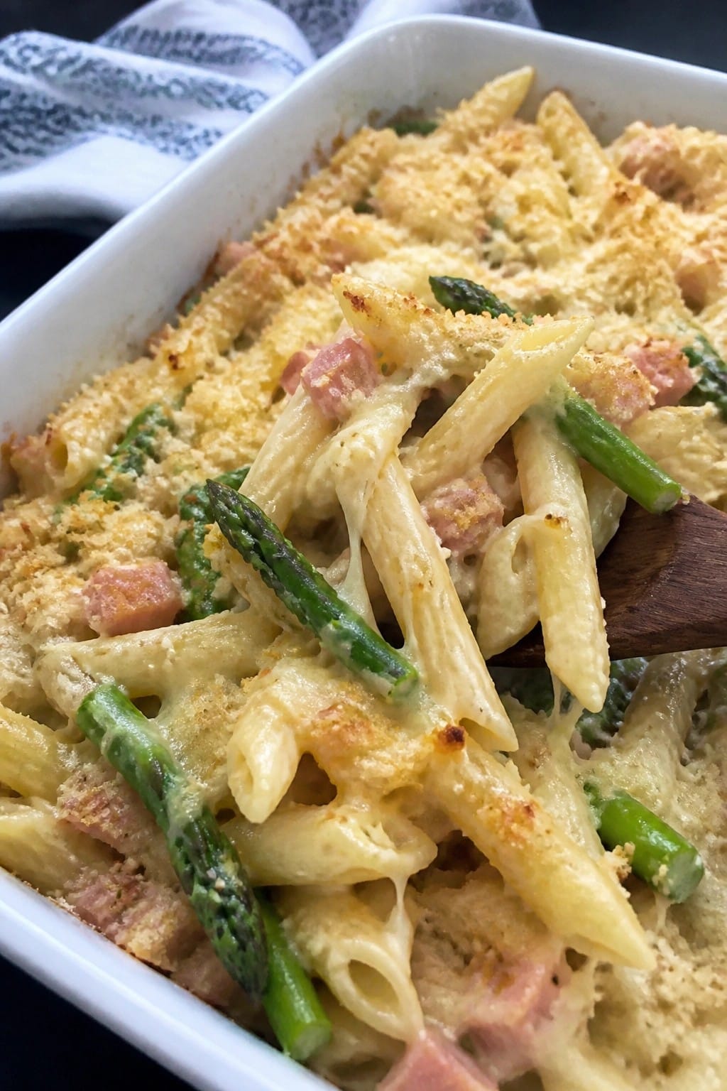Ham and Asparagus Lemon Pasta Casserole
