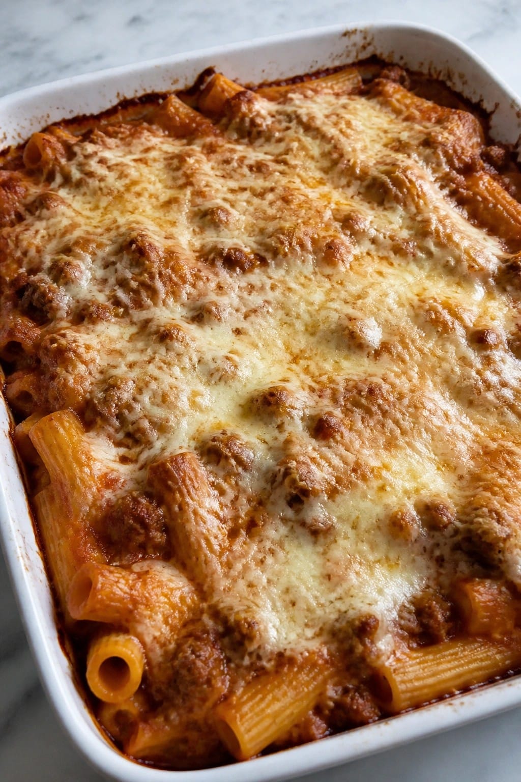Hearty Beef Bolognese Rigatoni Bake