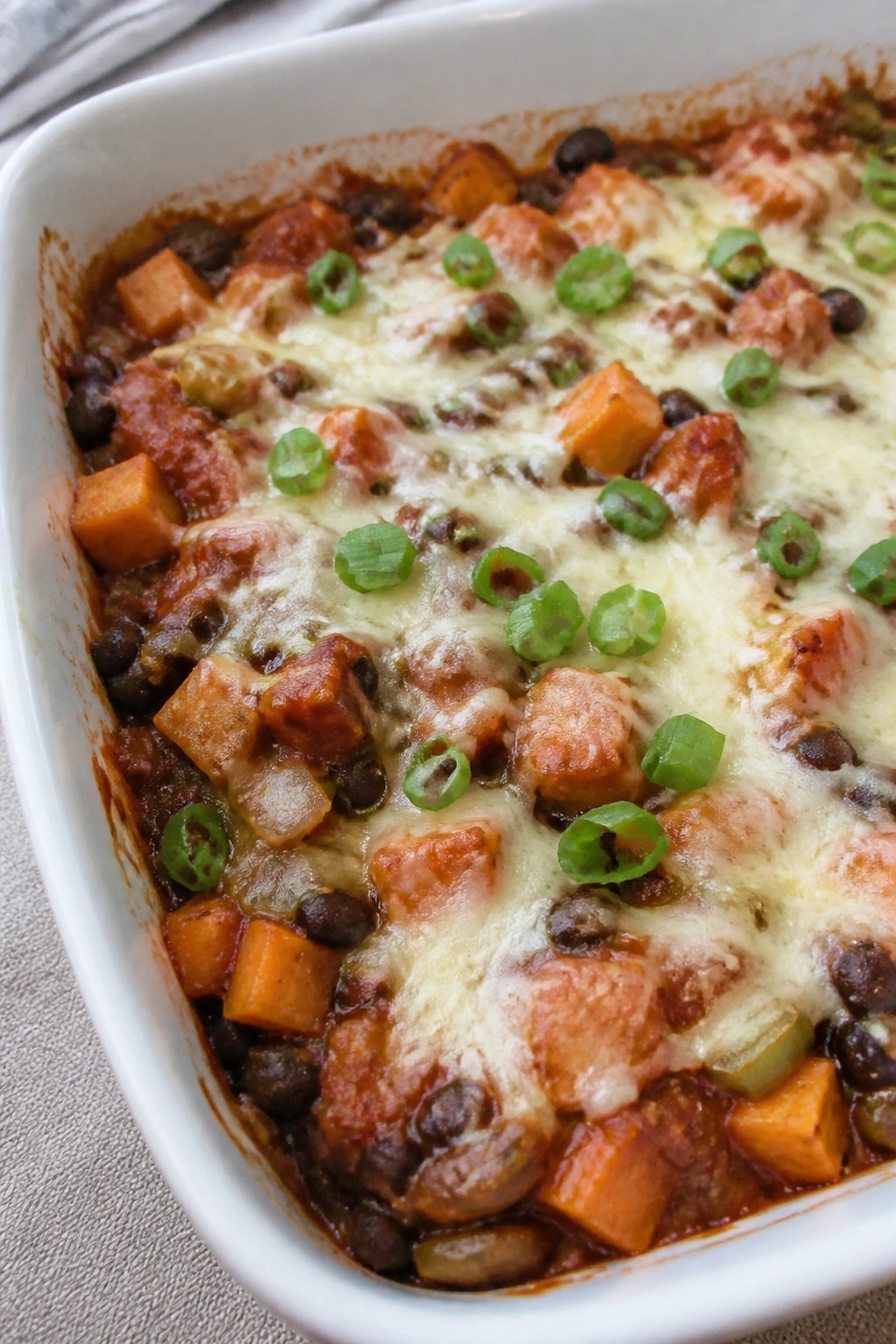 Vegetarian Black Bean Sweet Potato Casserole