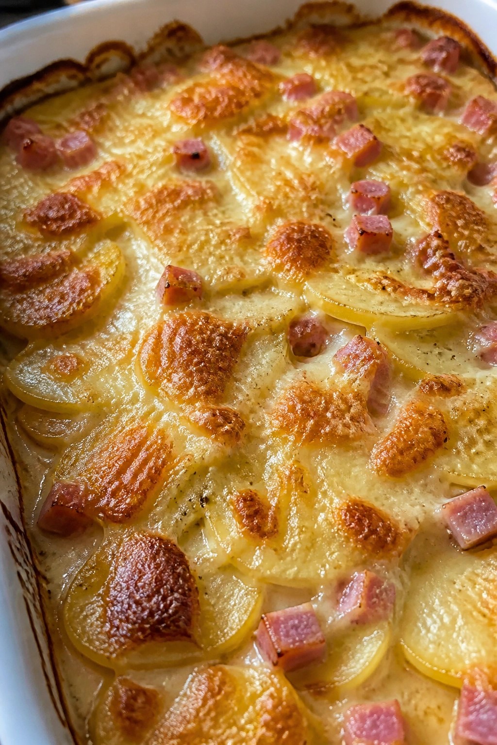 Ham and Scalloped Potato Casserole with Gruyère