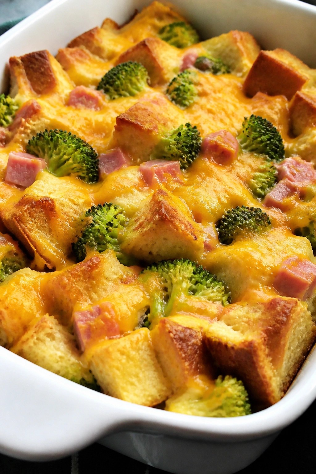 Ham, Broccoli, and Cheddar Breakfast Bake
