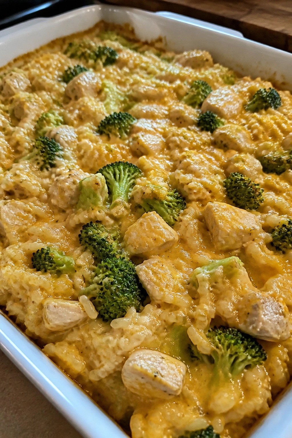 Broccoli Cheddar Chicken and Rice Bake
