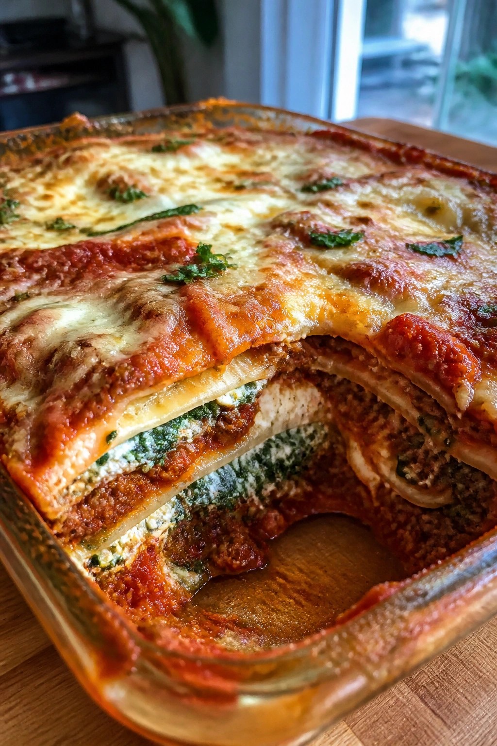 Beef Lasagna with Spinach and Ricotta