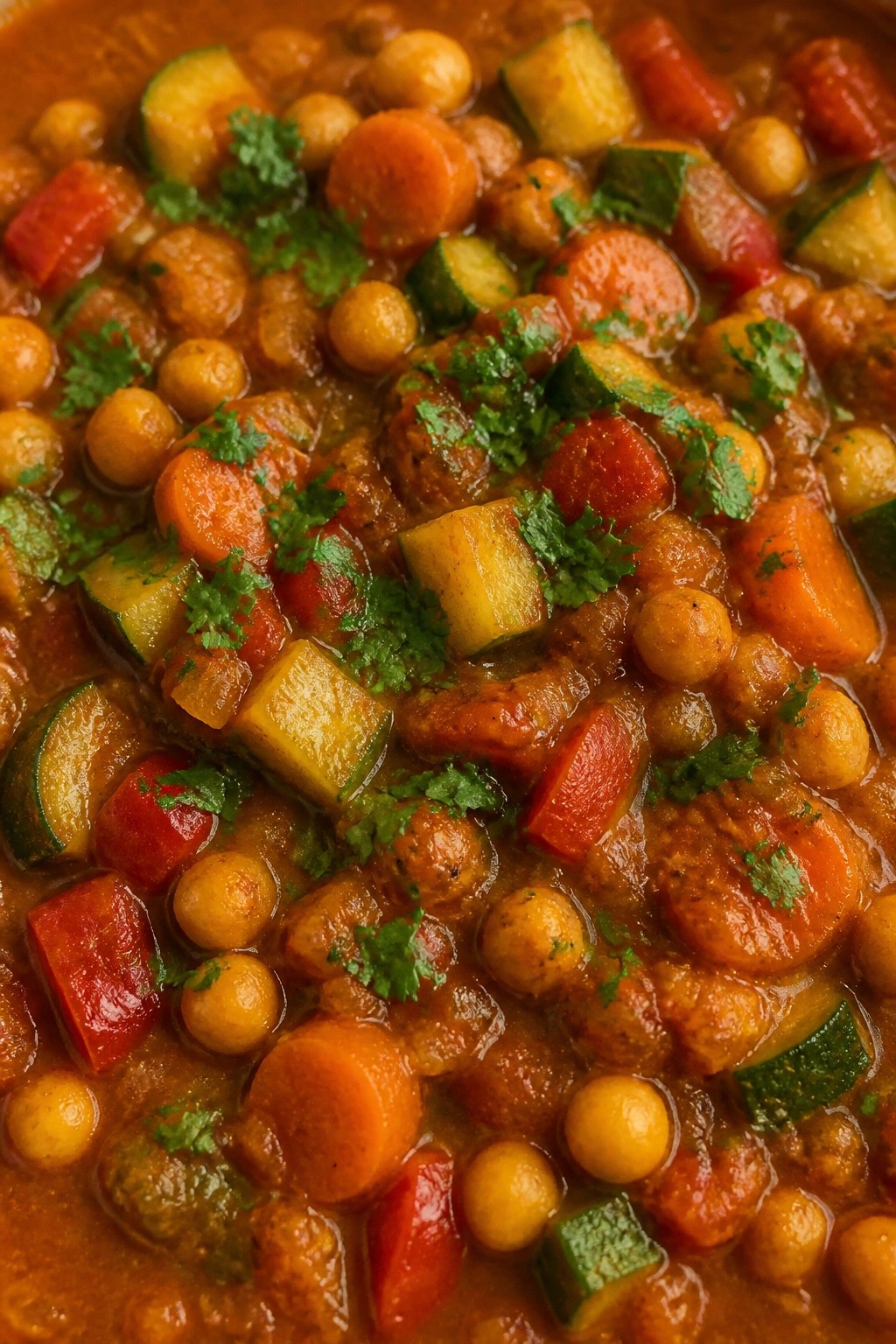 Moroccan Chickpea and Vegetable Tagine Casserole