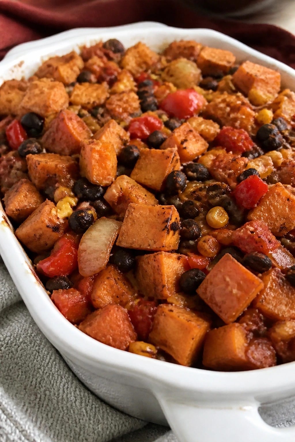 Southwest Black Bean and Sweet Potato Casserole