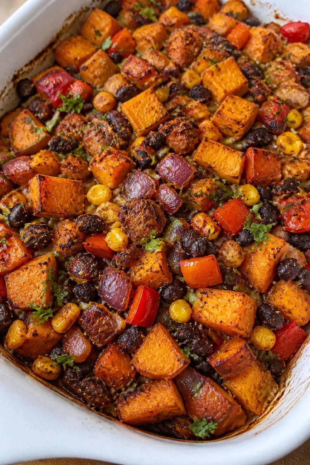 Mexican Sweet Potato Black Bean Casserole